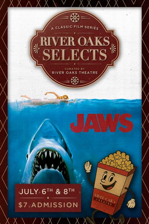 $7 River Oaks Selects: JAWS poster