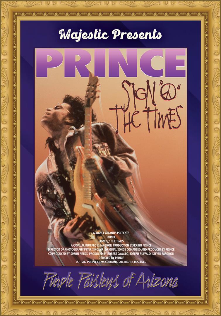 Purple Paisleys & Prince - Sign '☮' the Times poster