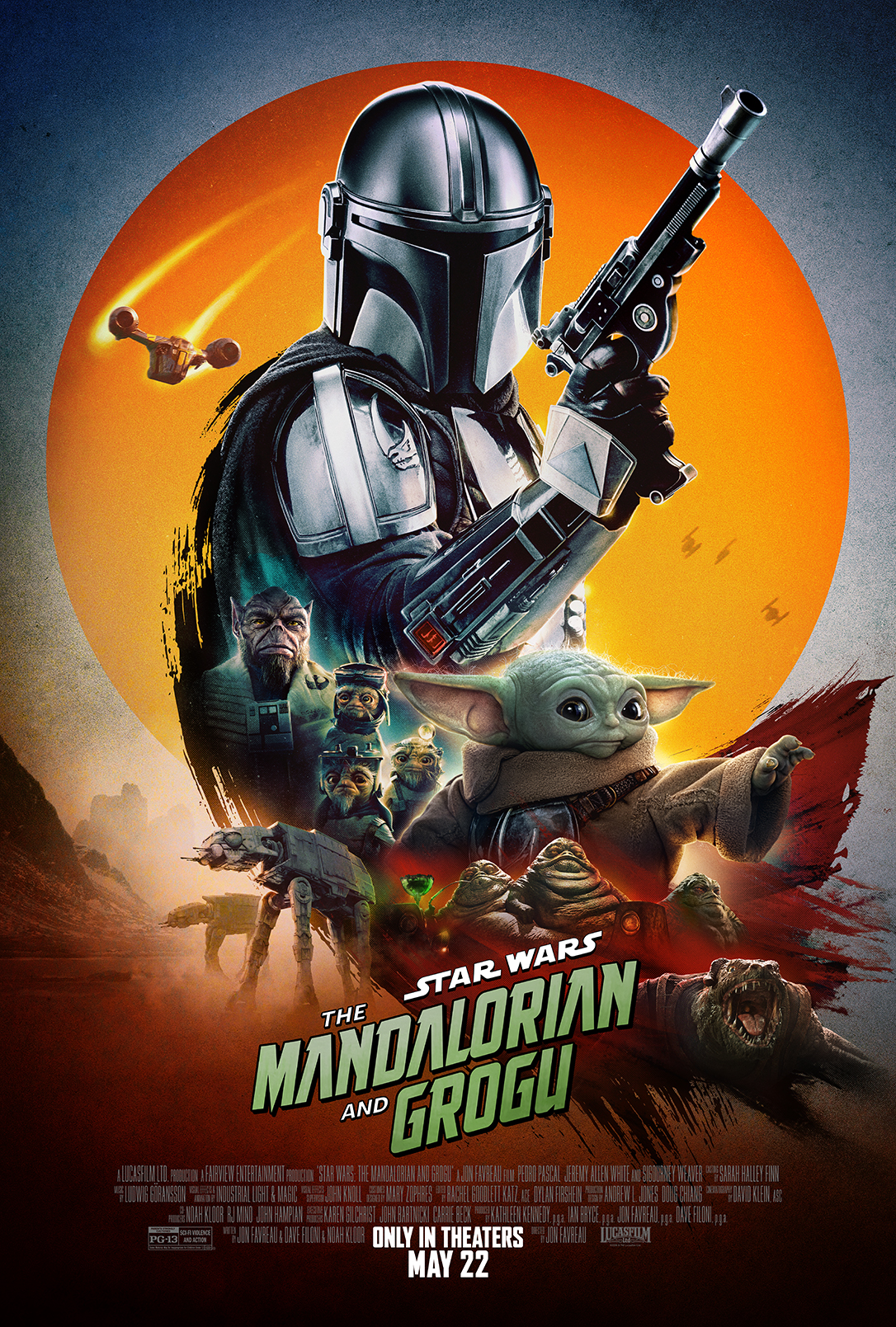 STAR WARS: THE MANDALORIAN AND GROGU Movie Poster