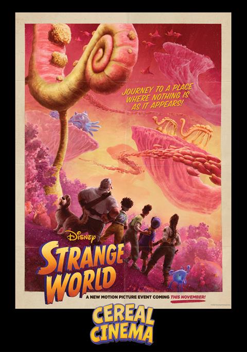 Cereal Cinema: STRANGE WORLD poster