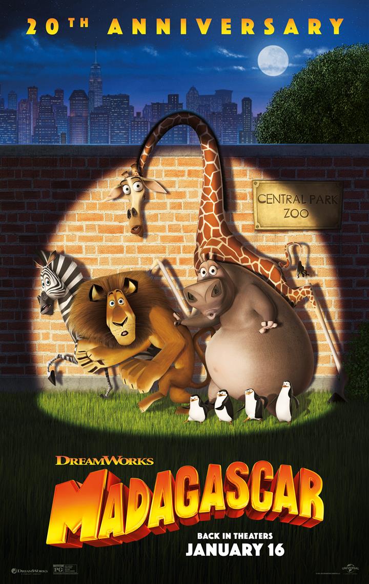 MADAGASCAR 20th Anniversary Movie Poster