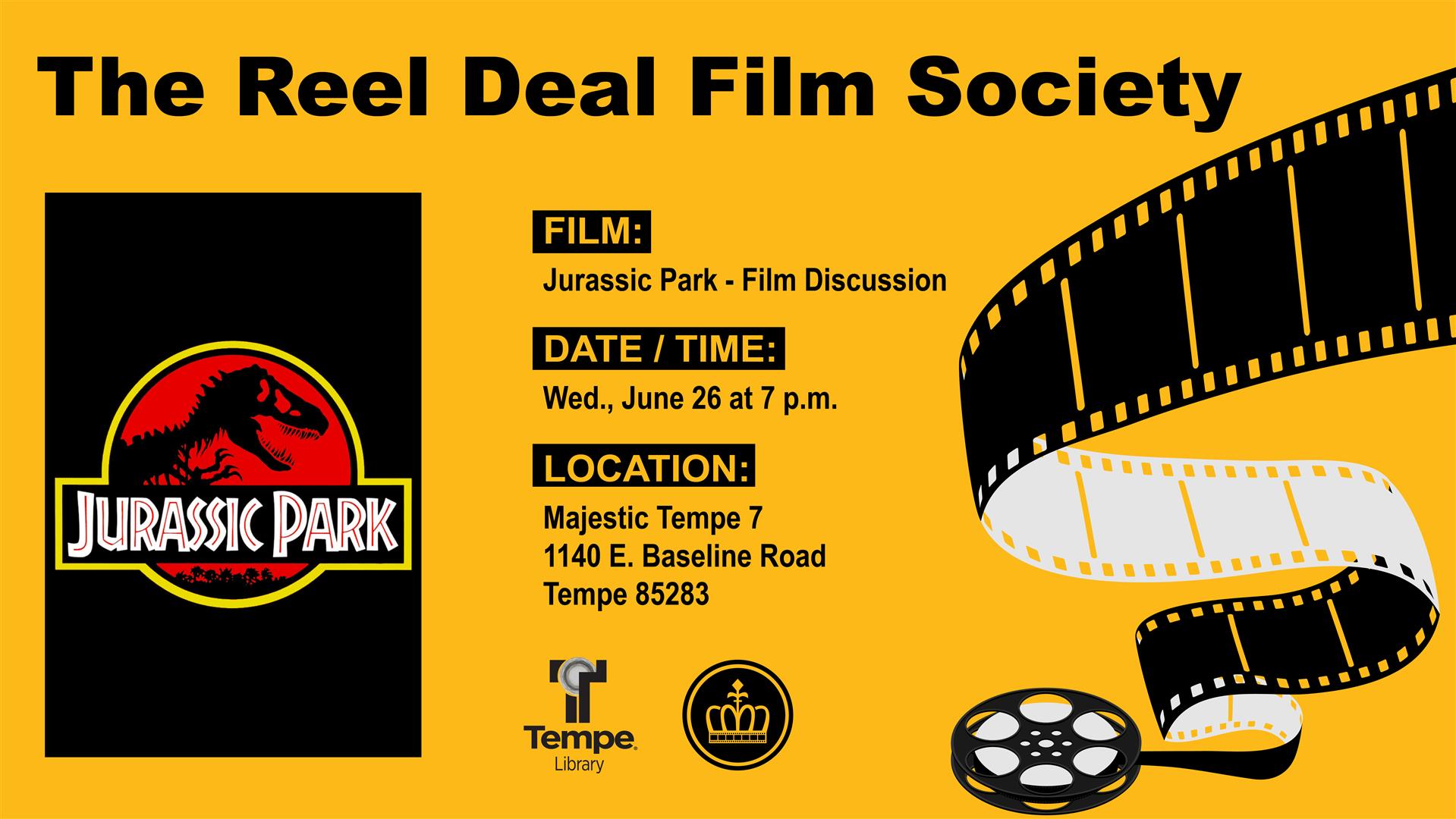 JUNE REEL DEAL FILM SOCIETY - JURASSIC PARK image