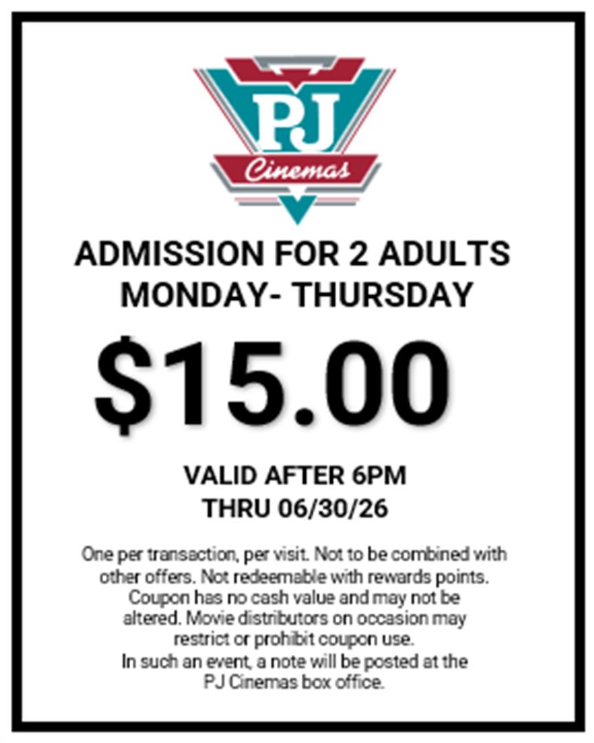 Weeknight Coupon for Two image