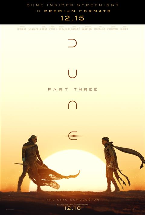 Dune: Part Three Insider Screening poster