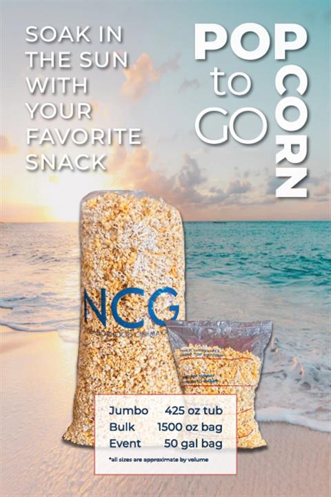 Popcorn to go at the beach image
