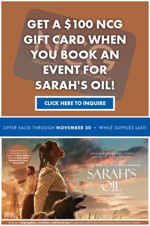 Sarahs Oil Events Promotion  image