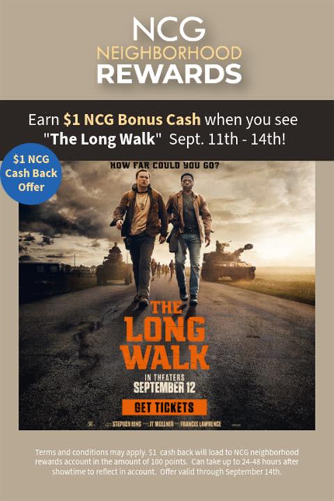 The Long Walk Cash Back Promo image