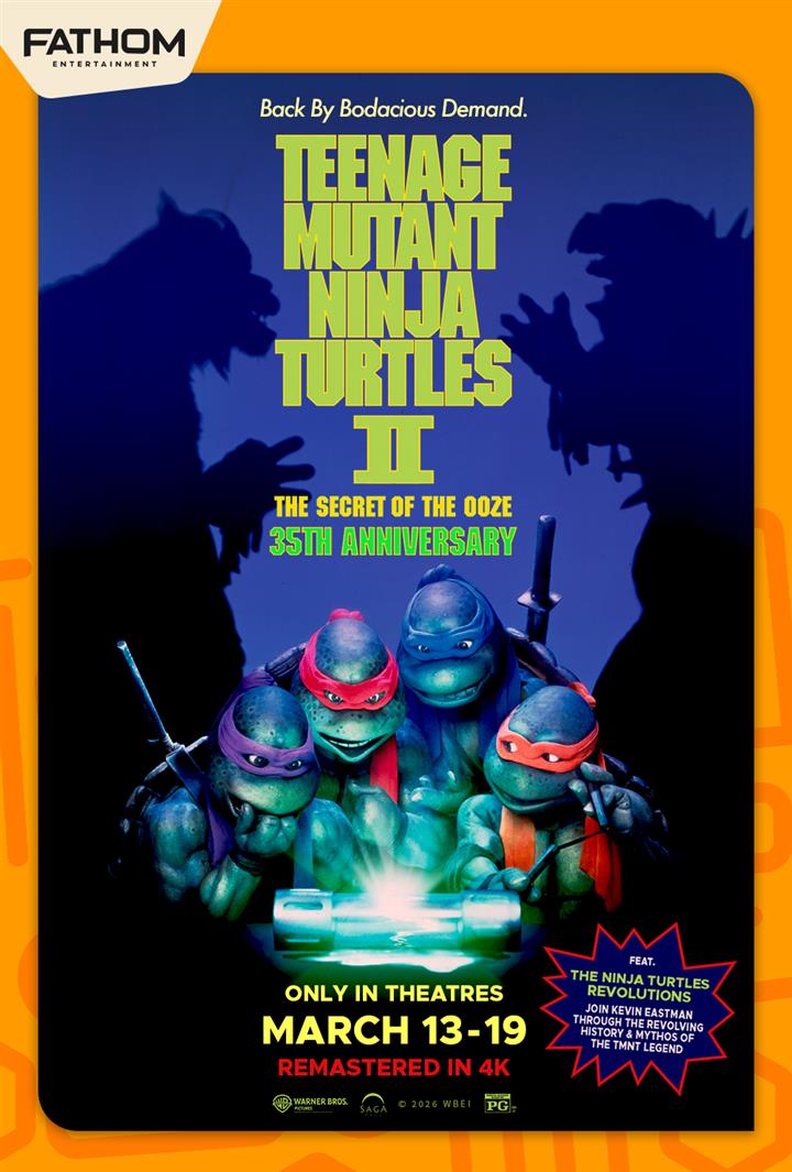 Teenage Mutant Ninja Turtles II: Secret of the Ooze 35th Anniversary Movie Poster