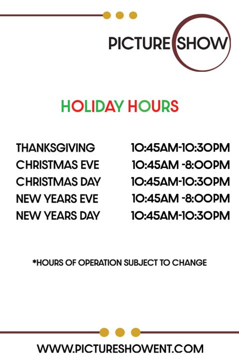 First run holiday hours image