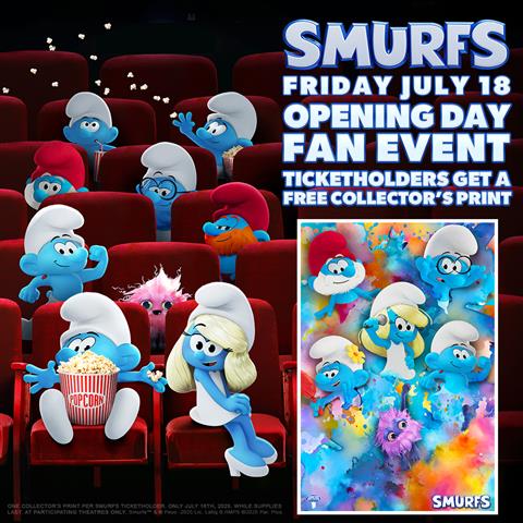 Smurfs Ticketholder Collector Print Giveaway on 07/18/25 image