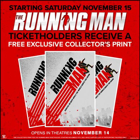 The Running Man Collector Print Giveaway on 11/15/25 image