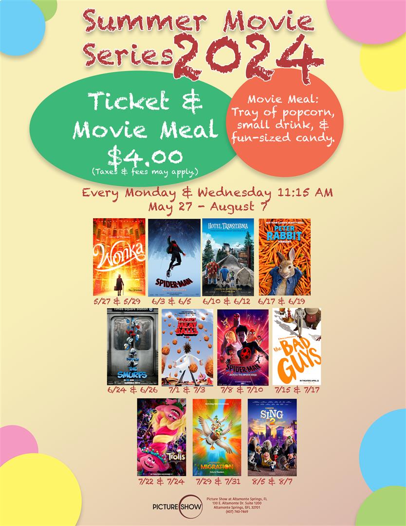 2024 Summer Series Picture Show Entertainment Altamonte Springs