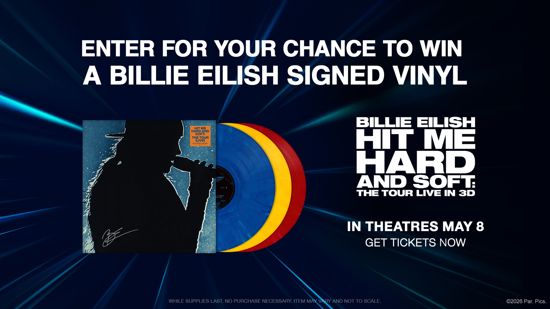 🎬✨ GIVEAWAY ALERT: Win a Signed Billie Eilish Collector’s Vinyl ✨🎬 image
