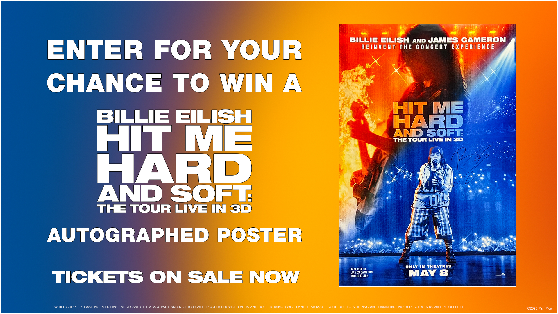 Instagram Exclusive Giveaway: Signed Billie Eilish Poster image