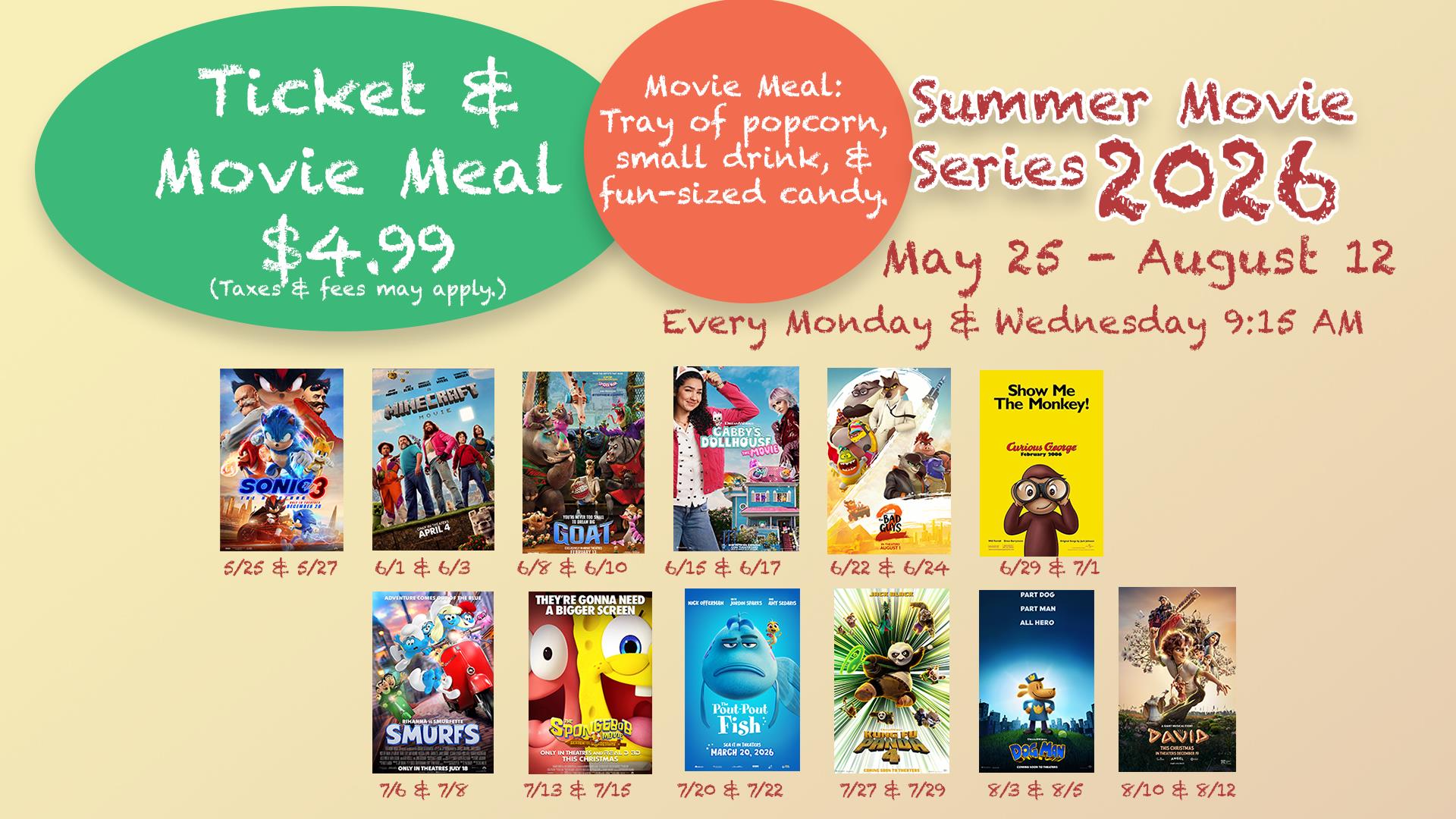 ☀️🎬 Summer Movie Series is back! image