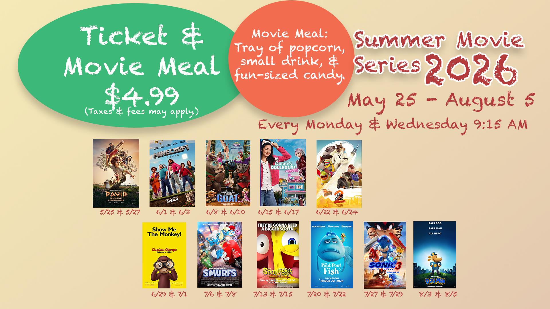☀️🎬 Summer Movie Series is back! image