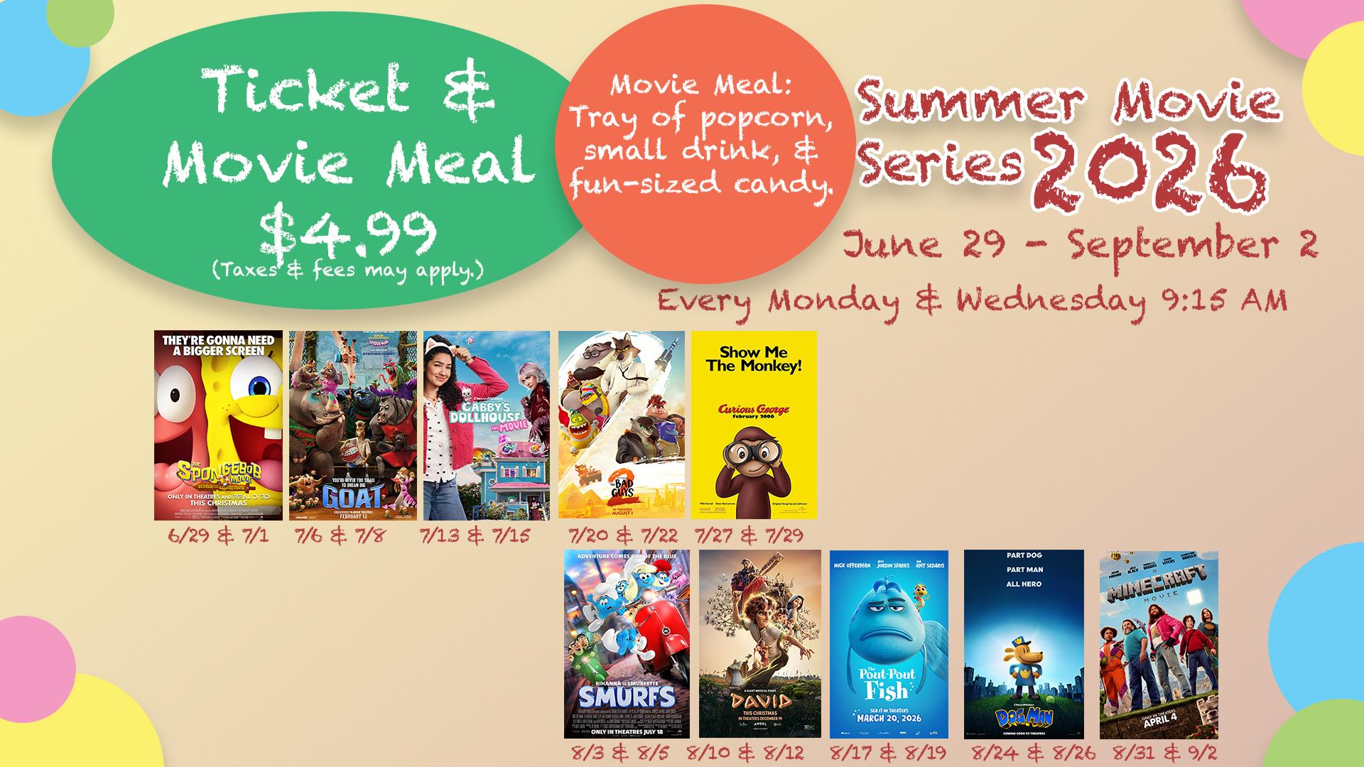 ☀️🎬 Summer Movie Series is back! image