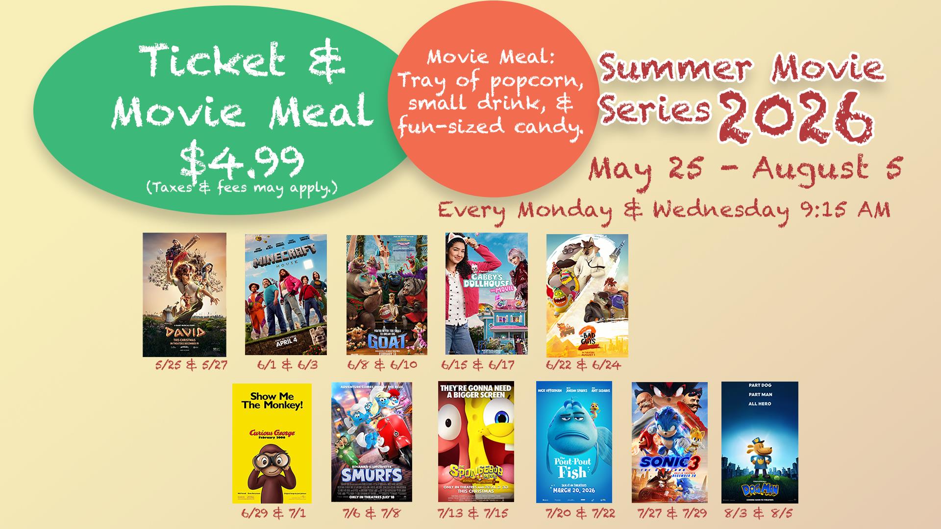 ☀️🎬 Summer Movie Series is back! image
