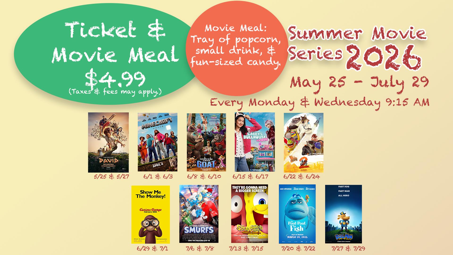 ☀️🎬 Summer Movie Series is back! image
