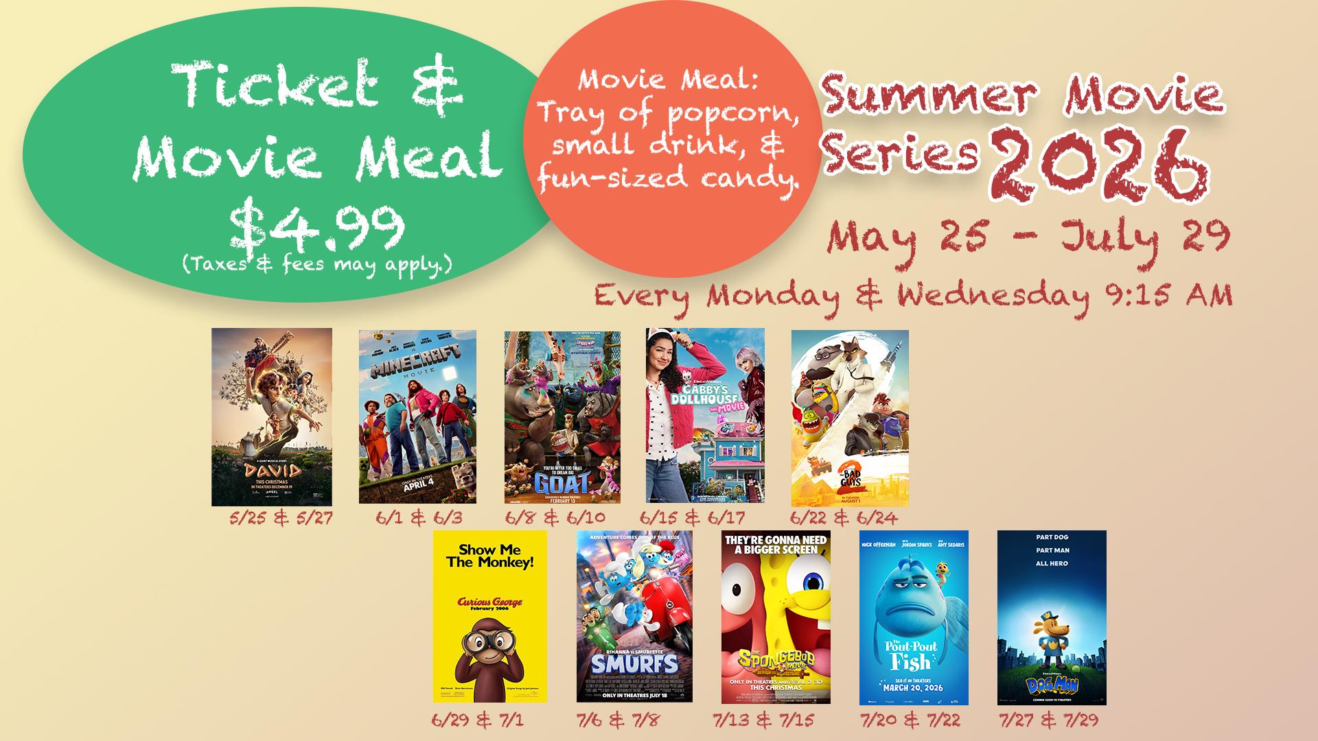 ☀️🎬 Summer Movie Series is back! image