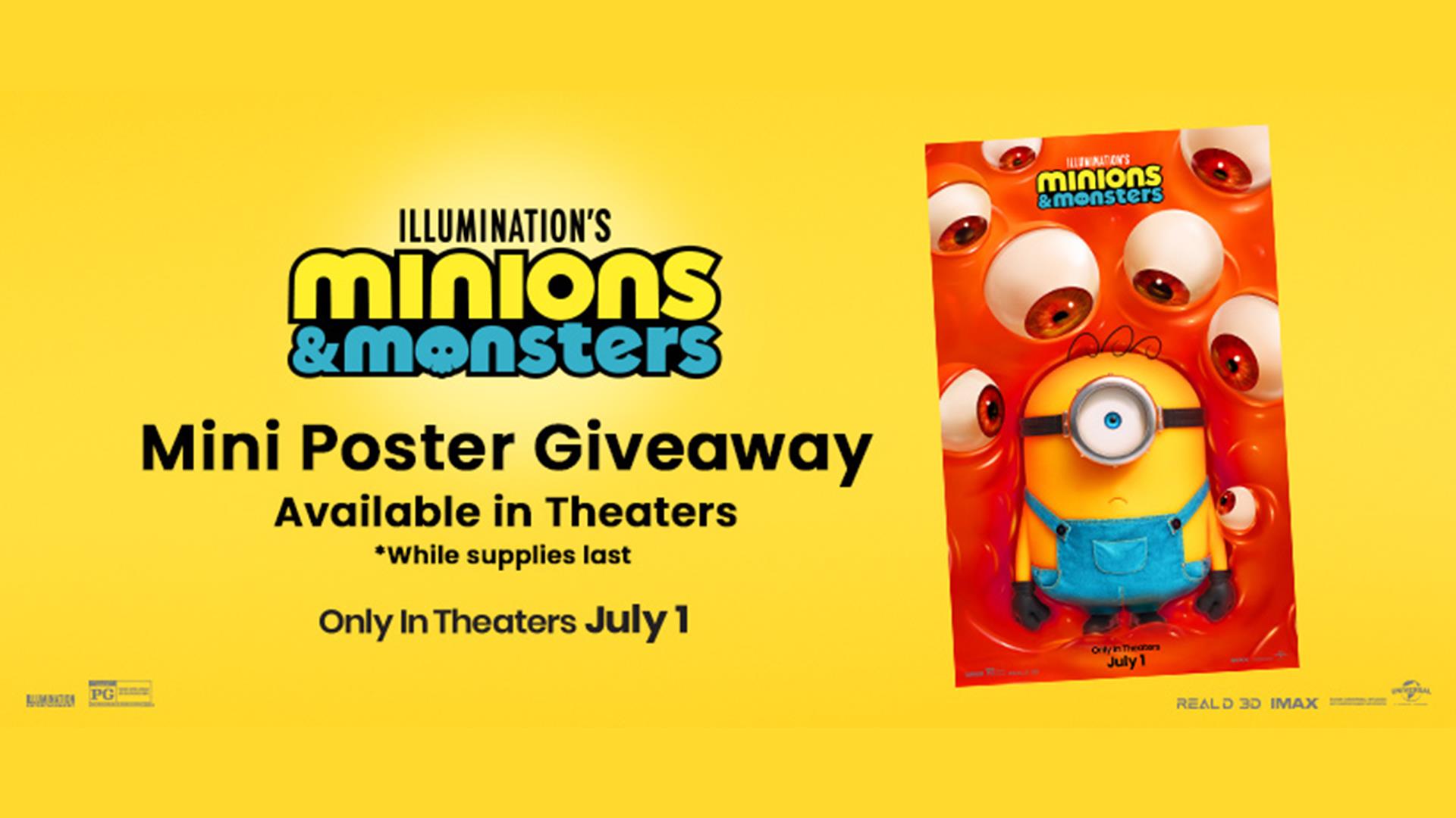 Minions & Monsters Coming to Theaters July 1 with Limited-Time Poster Giveaway image