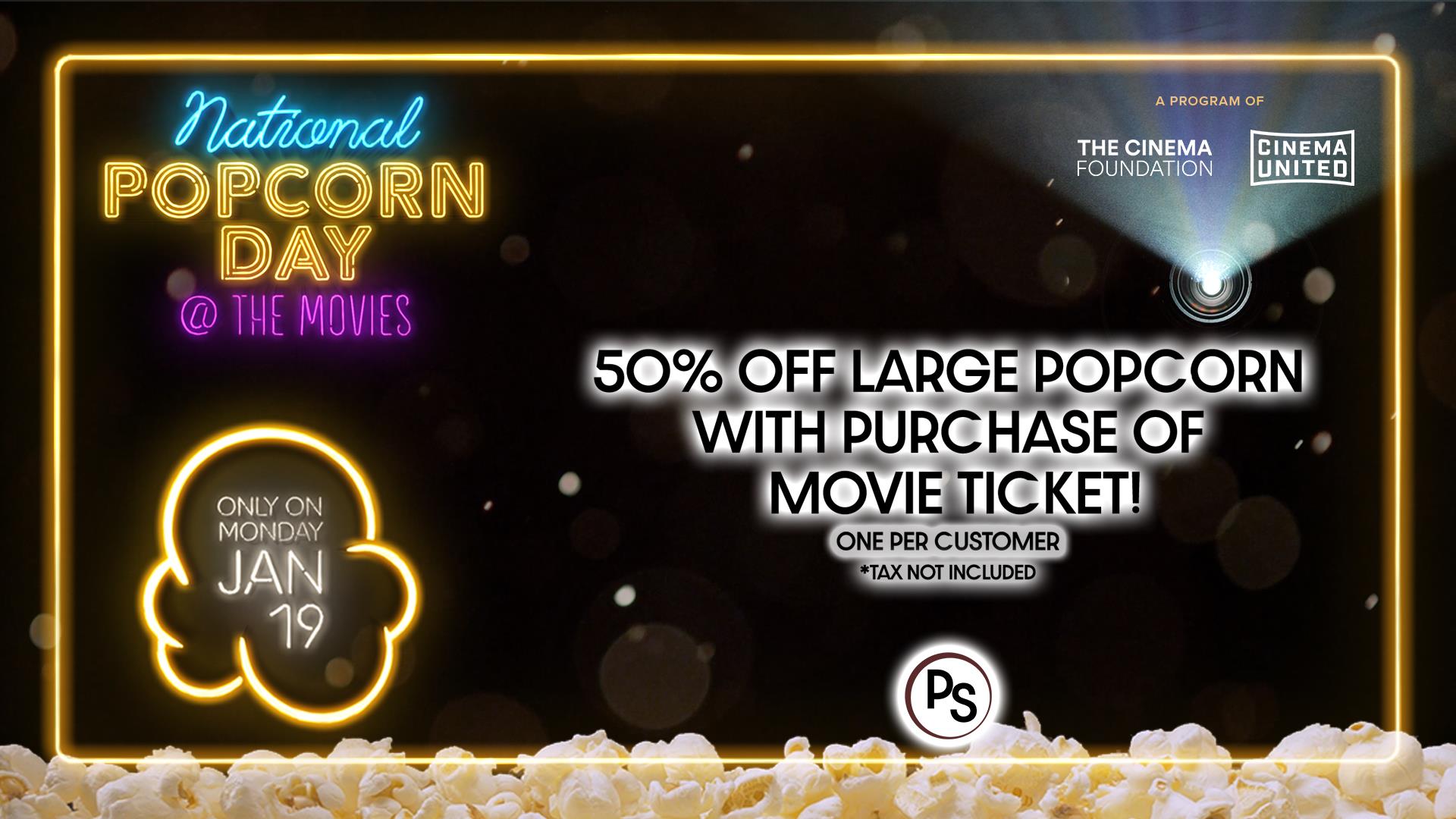 Nation Popcorn Day Jan 19th  image