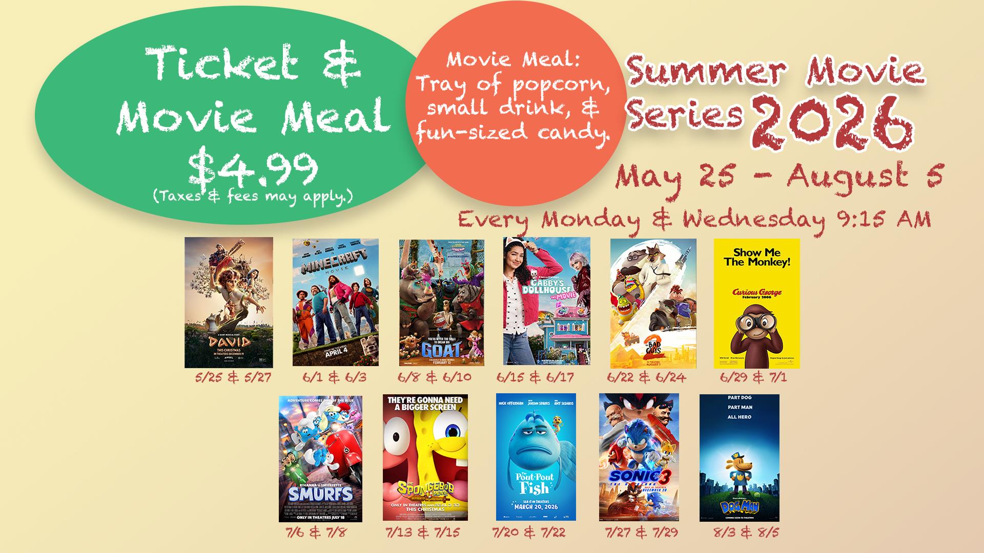 ☀️🎬 Summer Movie Series is back! image