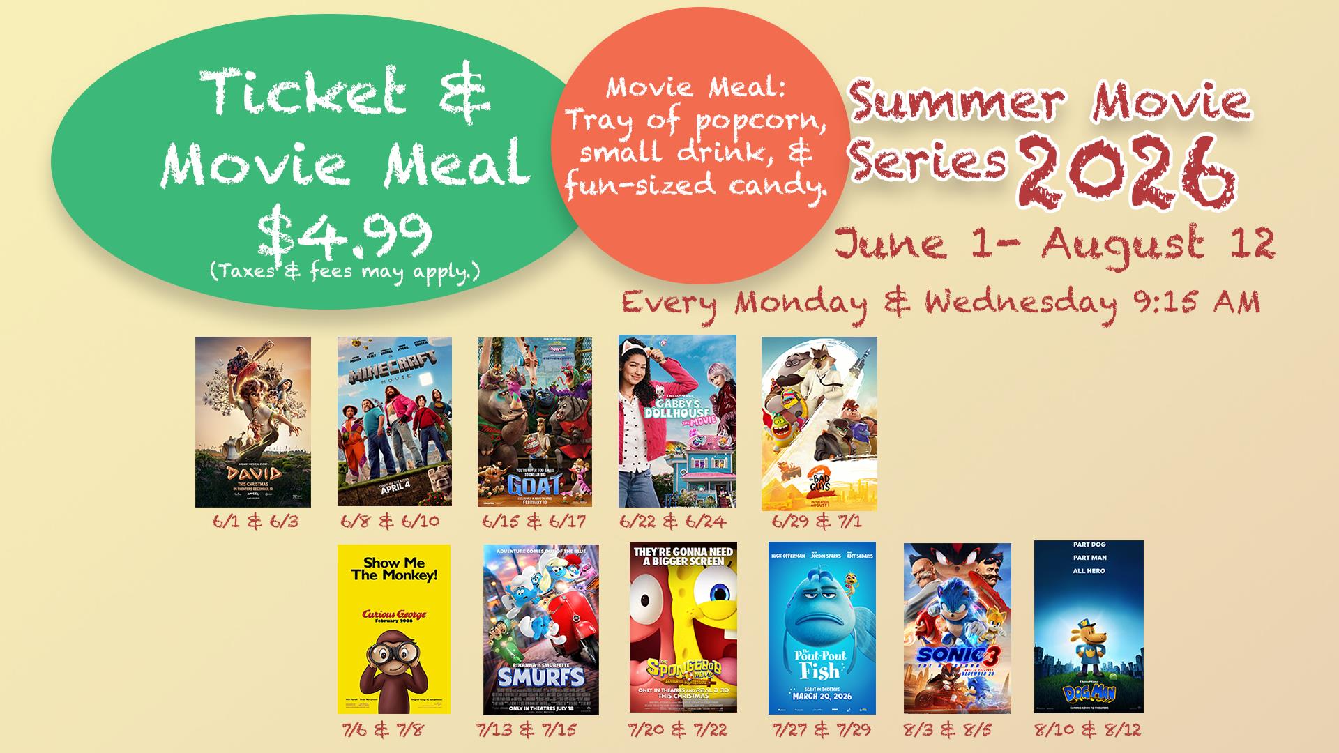 ☀️🎬 Summer Movie Series is back! image