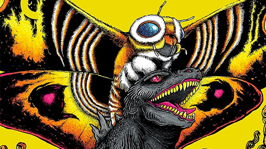 Bedrock City Comics Co Presents: MOTHRA VS GODZILLA (1964) Movie Poster