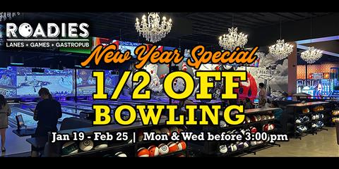 New Year Special Half Off Bowling image
