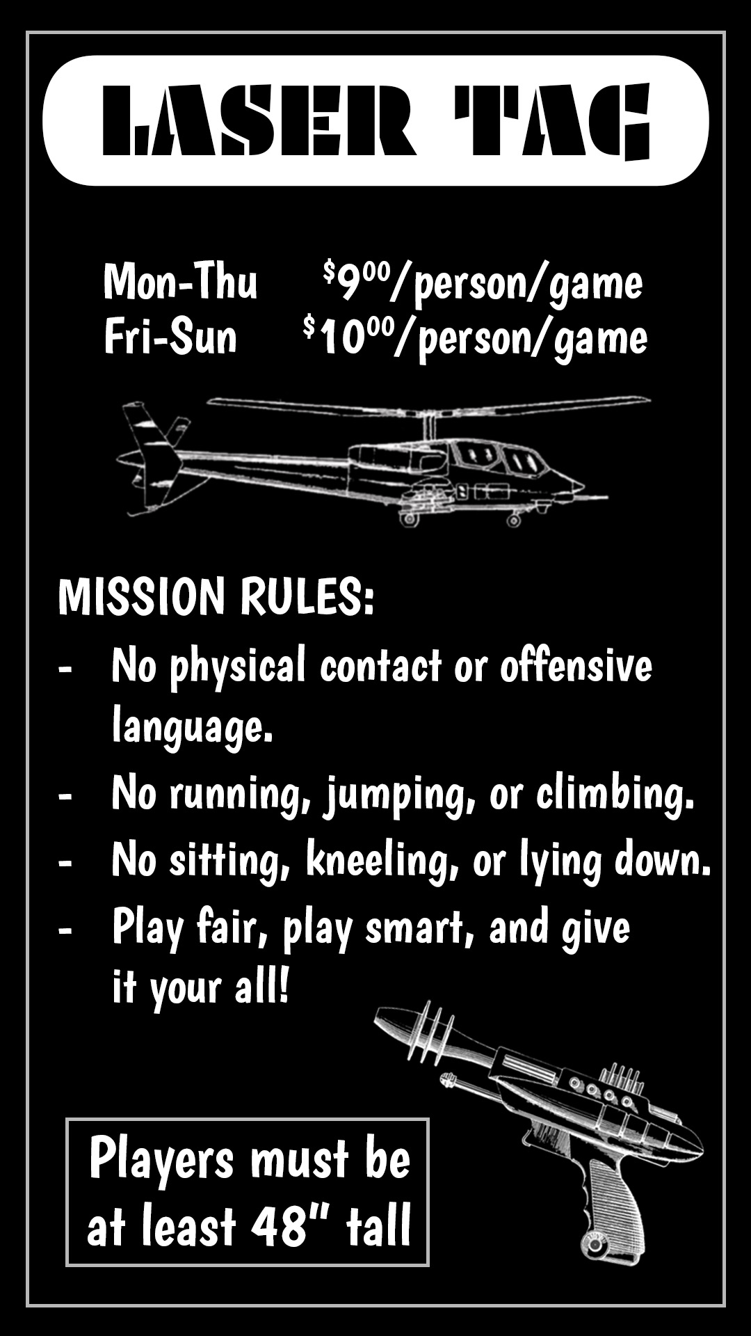 Laser Tag Pricing
