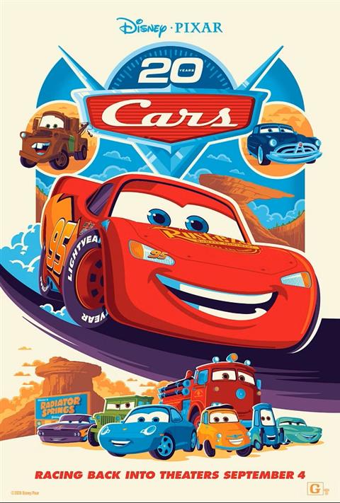 CARS 20TH ANNIVERSARY Movie Poster