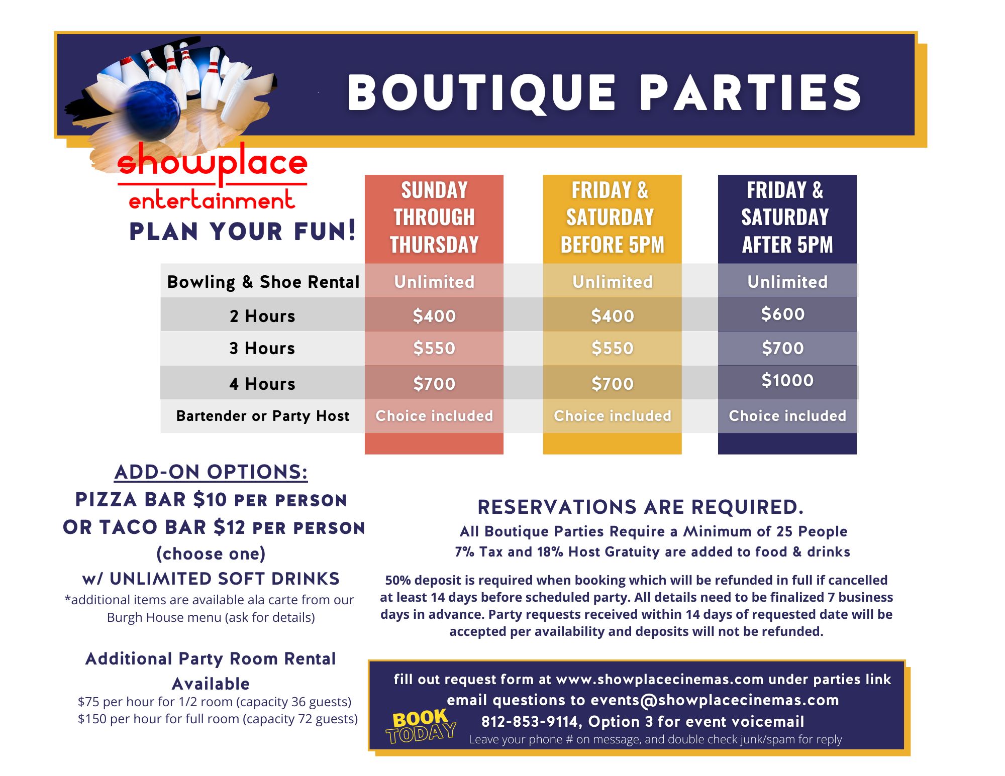 boutique party flyer