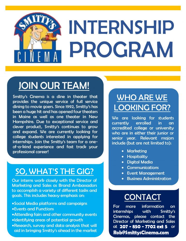 Smitty's internship program info