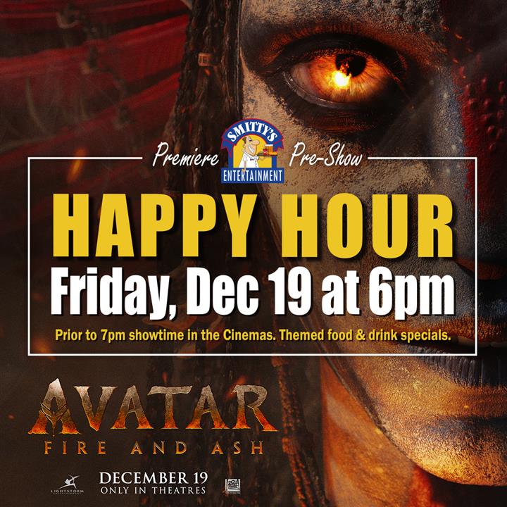 AVATAR FIRE AND ASH HAPPY HOUR Movie Poster