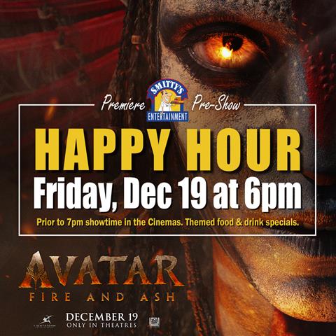 AVATAR FIRE AND ASH HAPPY HOUR image