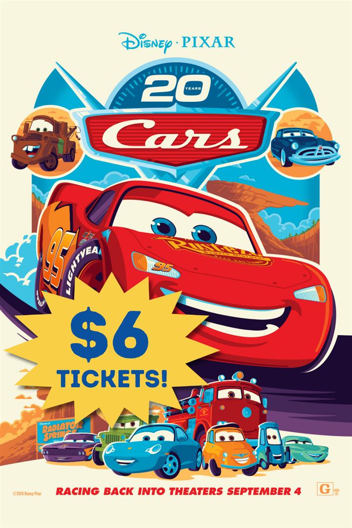 CARS 20TH ANNIVERSARY Movie Poster