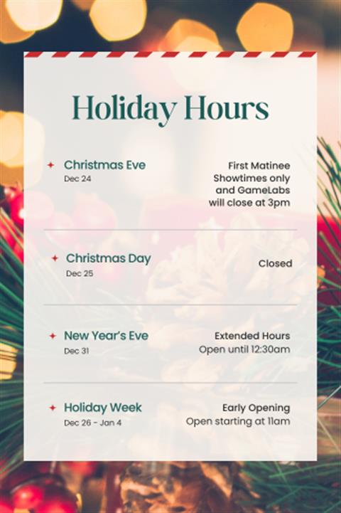 Holiday Hours - Xmas image