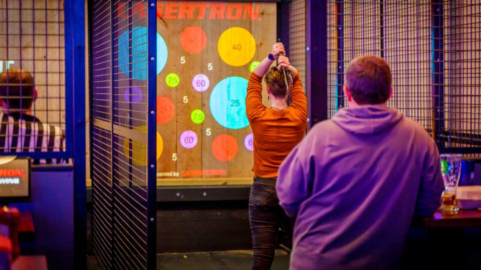 Axe Throwing with Overlay