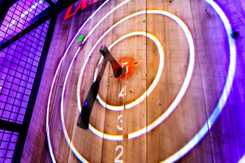 Axe on Bullseye of Target