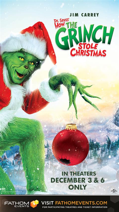 DR. SEUSS HOW THE GRINCH STOLE CHRISTMAS (2000) 25TH ANNIVERSARY poster
