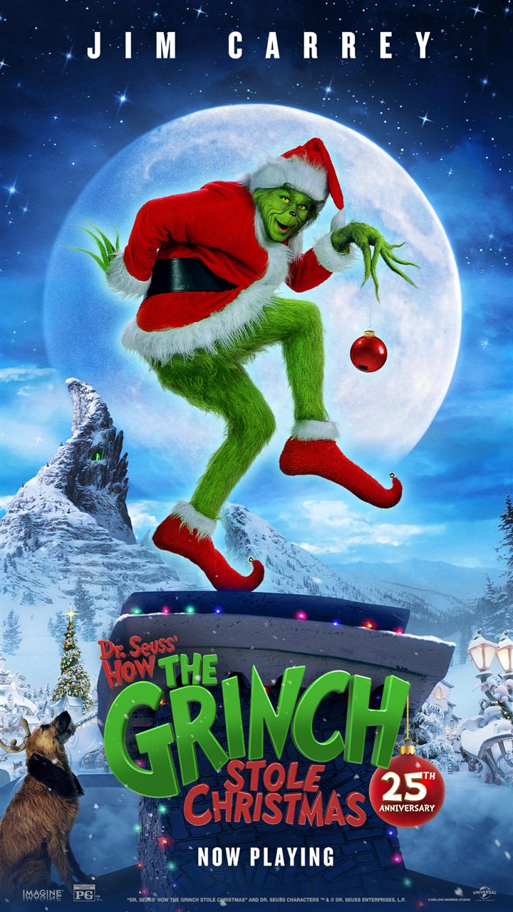 DR. SEUSS HOW THE GRINCH STOLE CHRISTMAS (2000) 25TH ANNIVERSARY Movie Poster