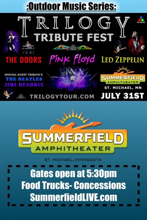 TRILOGY! - TRIBUTE TO THE DOORS, PINK FLOYD, LED ZEPPELIN poster