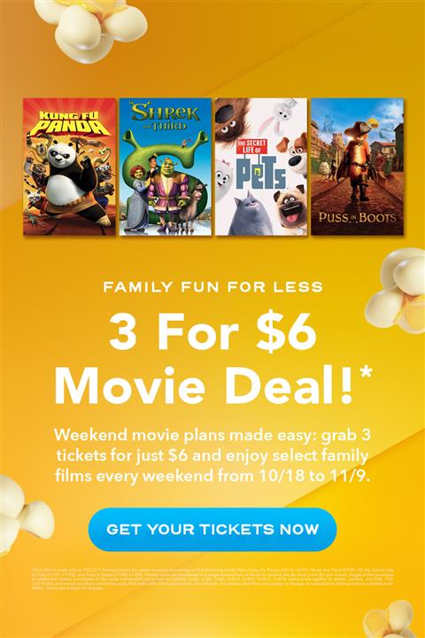 3 for $6 Movie Deal image