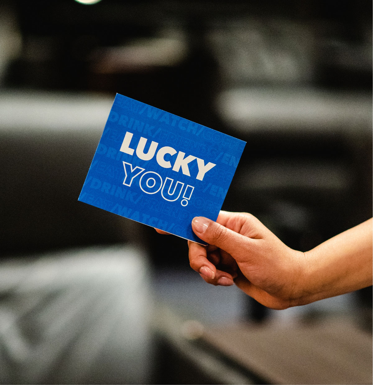 Card that says, Lucky You